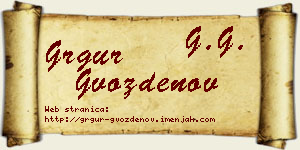 Grgur Gvozdenov vizit kartica
